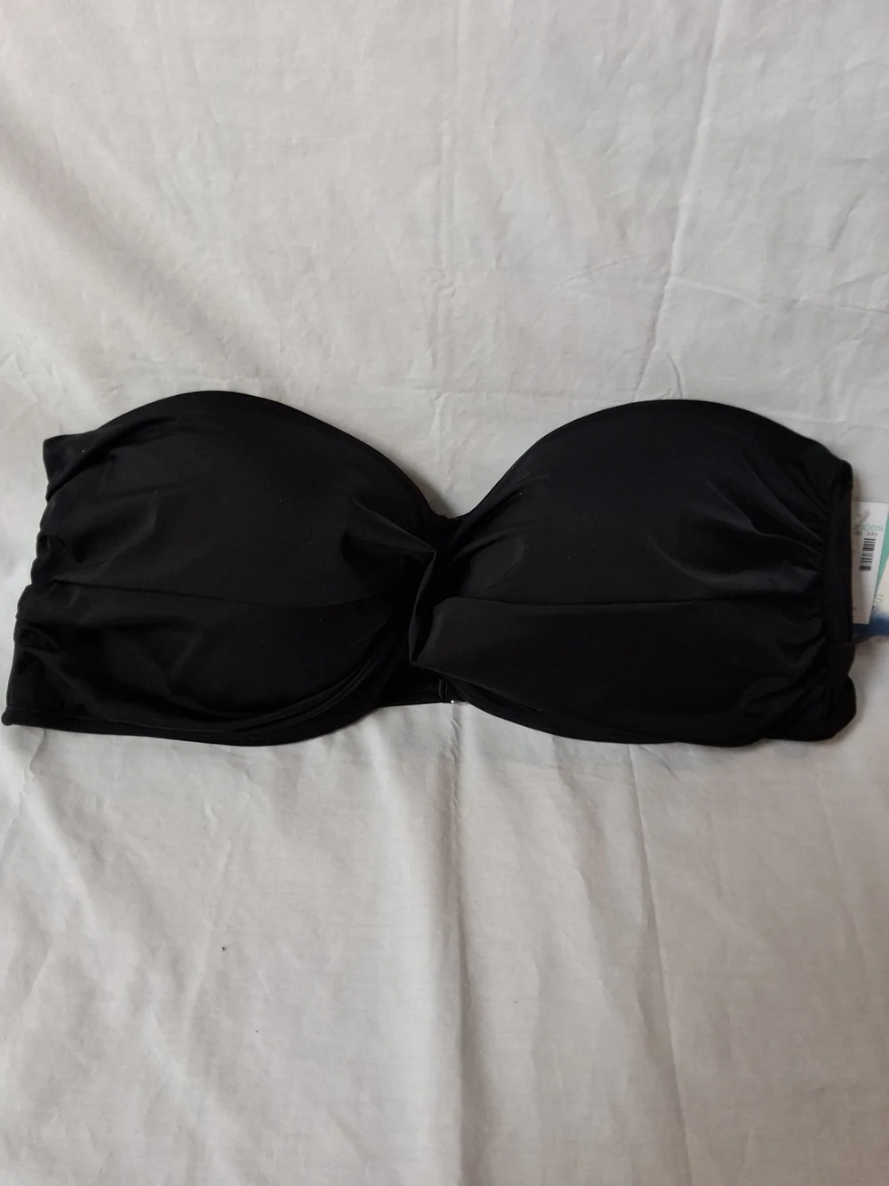 Maurices Black Strapless Bandeau Swim Top with Removable Straps‎